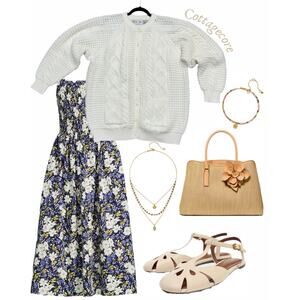 Vintage Baxter & Wells Cable Knit Cardigan XL Cream Coastal Fisherman Sweater